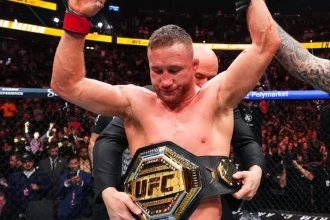 Gaethje nocauteia Topuria e arranca título dos Pesos Leves no UFC