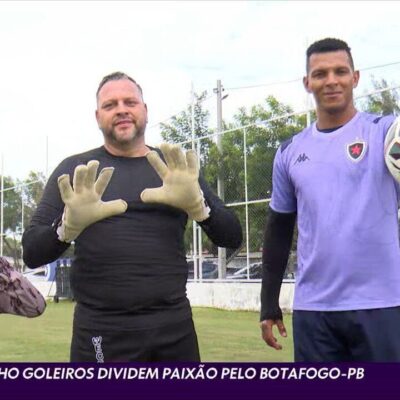 Goleiro do Botafogo-PB reúne pai e filho em treino com Luiz Daniel