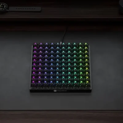 Keychron apresenta C100: macro pad 10x10 com 100 teclas e 8.000Hz