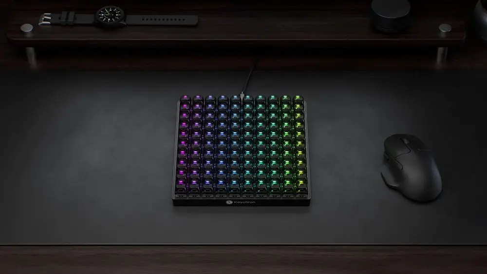 Keychron apresenta C100: macro pad 10x10 com 100 teclas e 8.000Hz