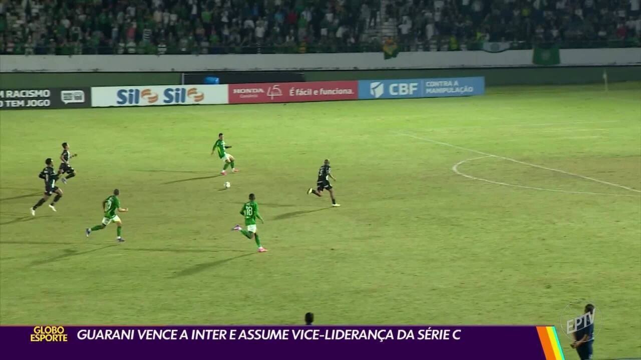 Lucca marca e leva Guarani à vice-liderança da Série C