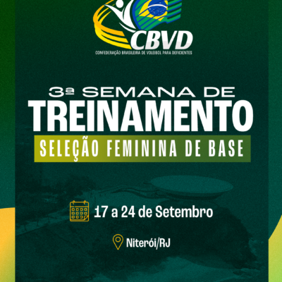 Seleção Brasileira Feminina de Base inicia 3ª semana de treinamento em Niterói