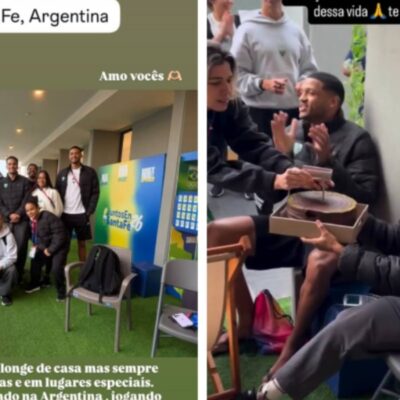 Juliana Viana comemora aniversário com delegação após ouro nos Sul-Americanos