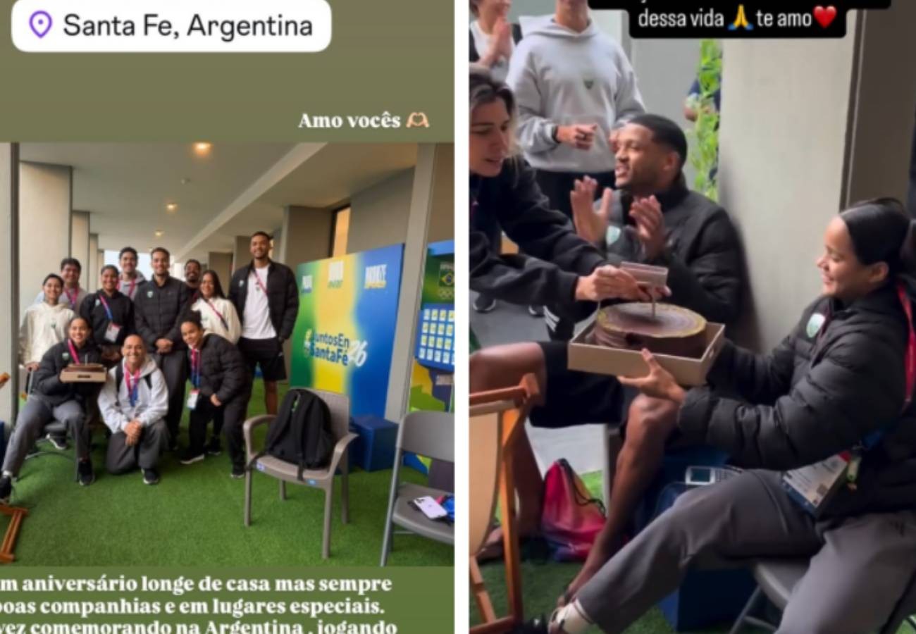 Juliana Viana comemora aniversário com delegação após ouro nos Sul-Americanos