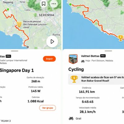 Bottas pedala 321 km de Sepang a Singapura após abandono no Bahrein