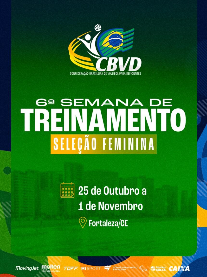 Seleção Brasileira Feminina de Vôlei Sentado intensifica preparação em Fortaleza