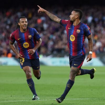 Gabriel Jesus tem 1 participação em gol a cada 38,8 minutos no Barça