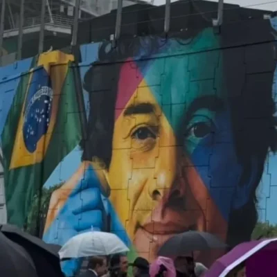 Kobra homenageia Senna com mural de 2.000 m²; Interlagos recebe melhorias